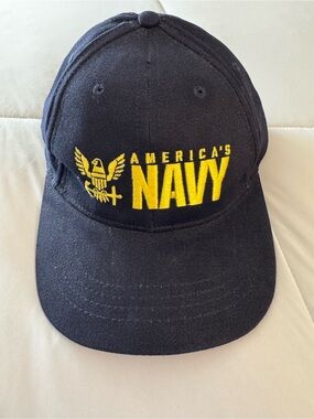 America's NAVY Embroidered Cap with Yellow Logo